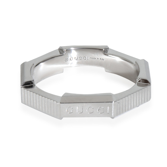 Gucci White Gold  Link To Love Ring - Picture 1 of 3